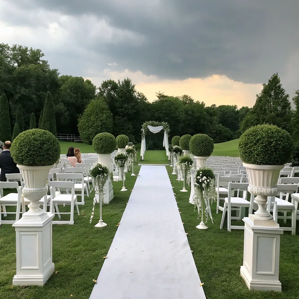 Wedding_Aisles_&_Event_Design_with_Fake_topiary_ball_Decoration