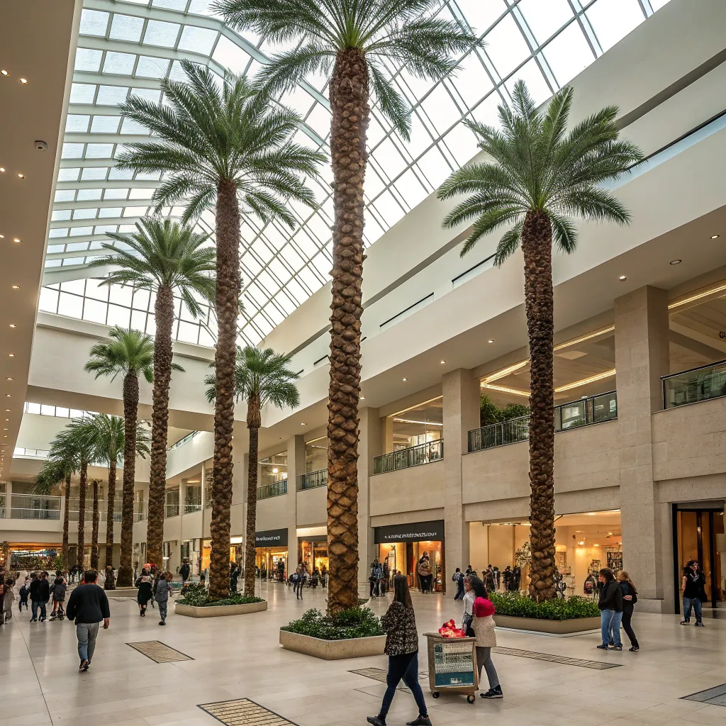 A_spacious,_modern_shopping_mall_with_faux_Coconut_Tree