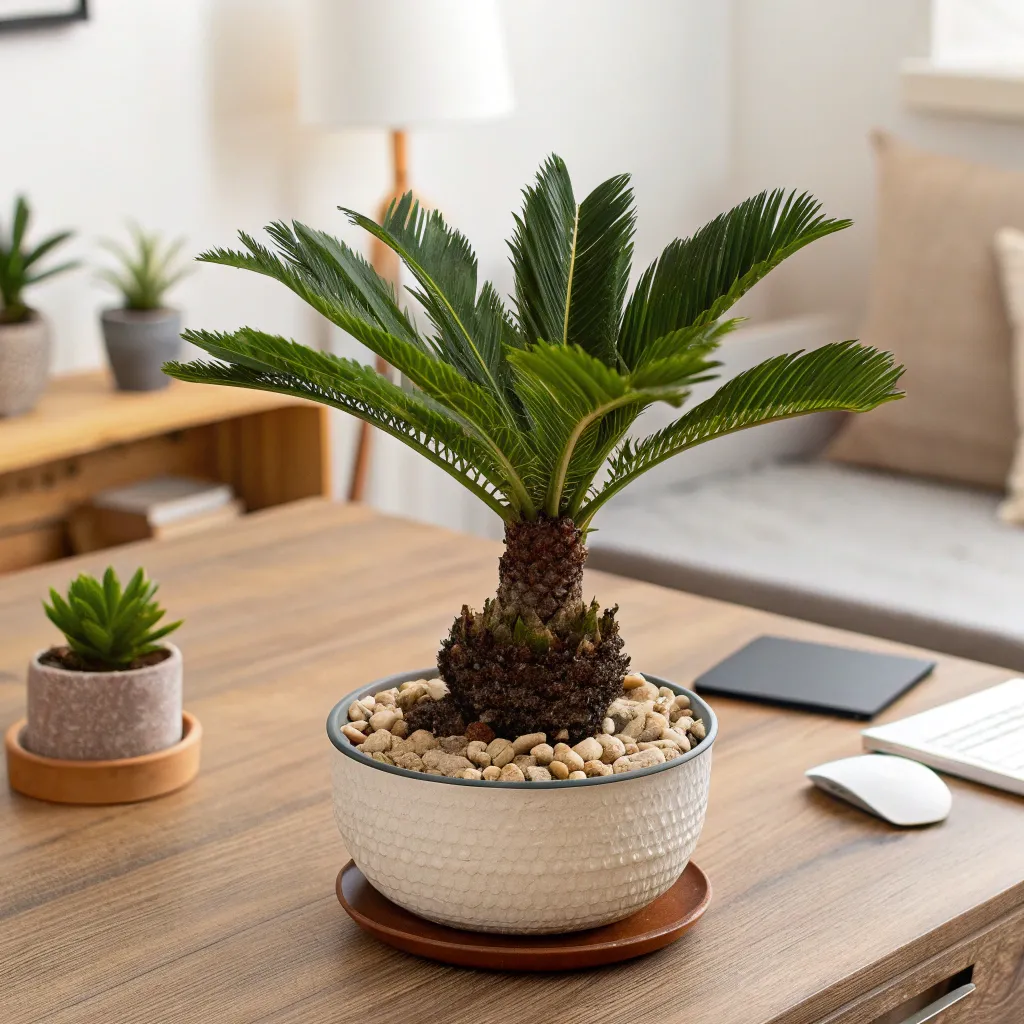 Faux_Sago_Palm_Bonsai_Indoor Faux_Sago_Palm_Bonsai_Indoor