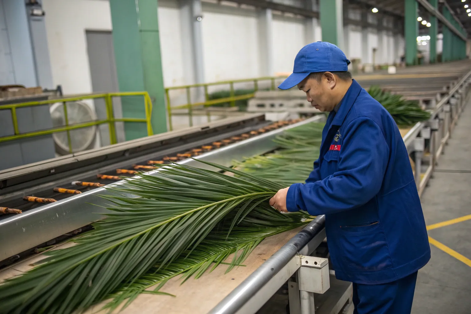 Frond Coloring & Stem Assembly_of_fake_areca_palm-