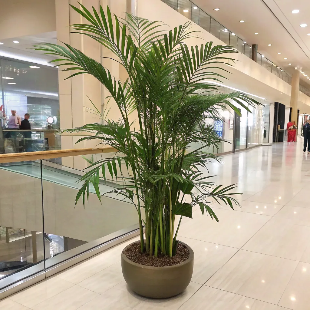 Retail Spaces & Shopping Malls with Fake Artificial Kentia Palm Plants