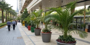 artificial_areca_palm_in_pots_decorating_outdoor_high_traffic_landscape_projects