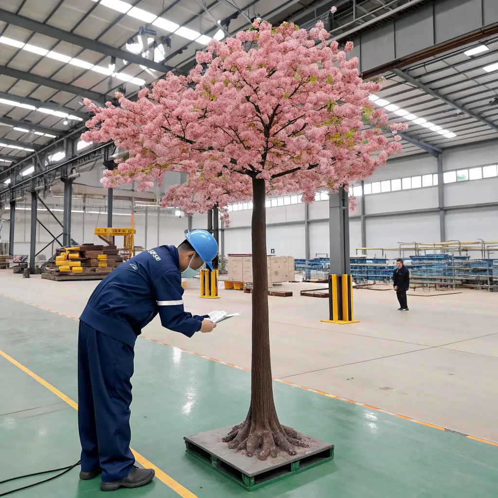 Base_&_Quality_Inspection_of_fake_sakura_tree