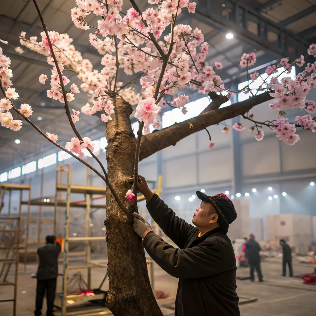 Flower_&_Branch_Installation_for_cherry_blossom_faux_tree