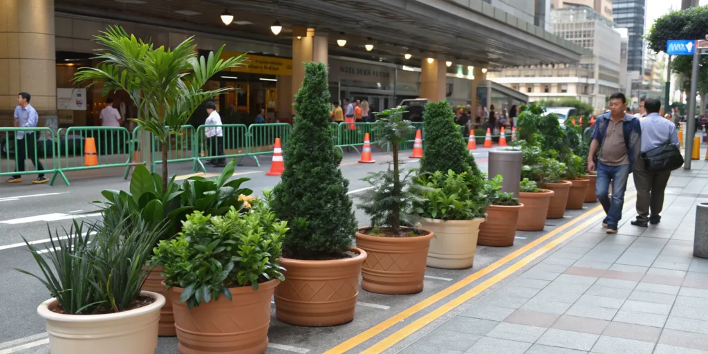 High-traffic_areas_favor_plastic_plants_in_pot