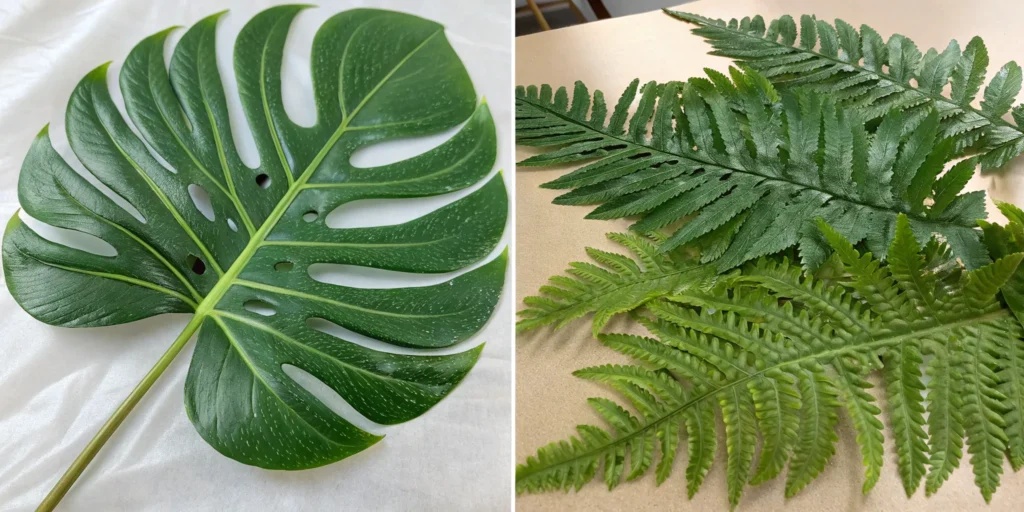 Leaf_Texture_and_Surface:Plastic_Artificial_Plants_vs_Silk_Plants