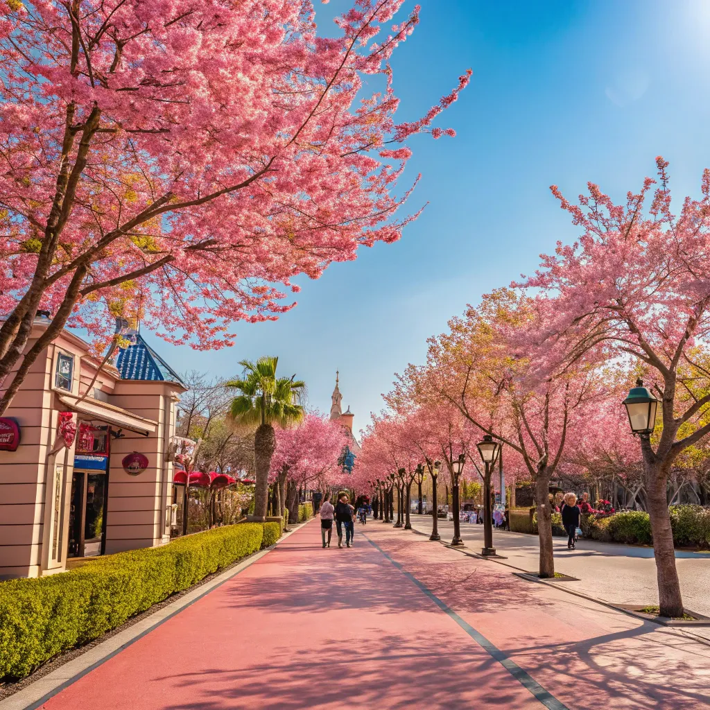 pink_fake_cherry_blossom_plant_for_outdoor_park