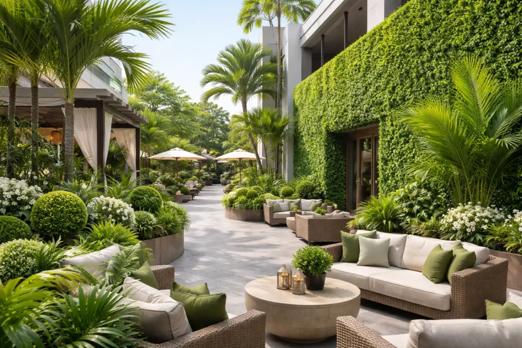 Anti-uv Outdoor Artificial Plants Waterproof and Fire Retardant